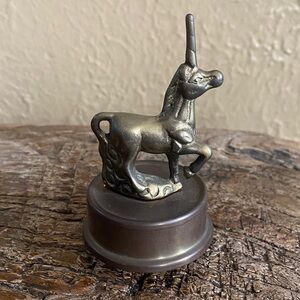 🦄Antique Vintage🦄Brass Unicorn Music Box